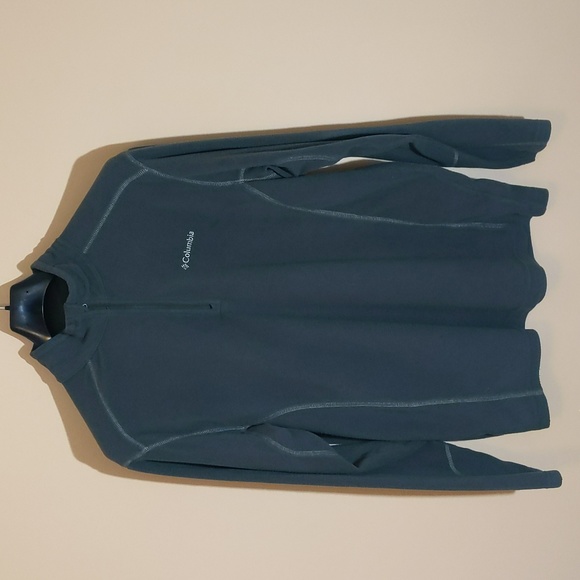 Columbia| Grey Mock Neck Sweater Zippered Neck Polyester - Picture 1 of 16